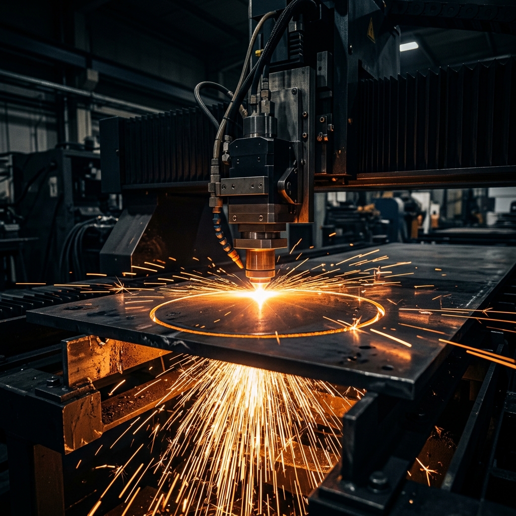 Industrial Laser Cutting with Sparks